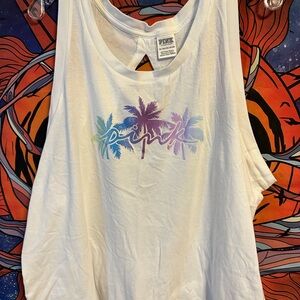 PINK Victoria's Secret Women's White Tank Top